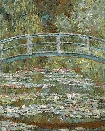 Bridge over a Pond of Water Lilies Claude Monet Landscape Paint By Numbers