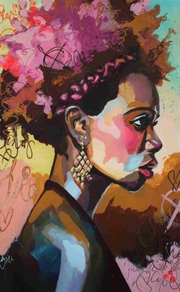 Young African Woman People Paint By Numbers