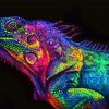 Glowing Chameleon paint by numbers