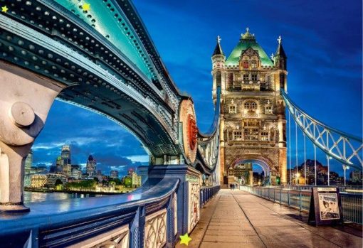 Nightscape on London Bridge paint by numbers