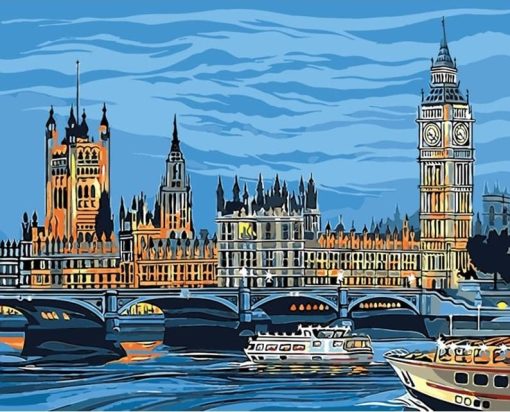 Panoramic View Of London paint by numbers