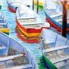 Colorful Boats Seascape Paint By Numbers