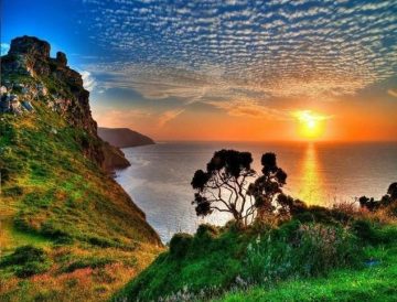 Valley of The Rocks Sunset Landscape Paint By Numbers