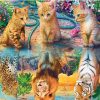 Reflection of Predatory Cats paint by numbers