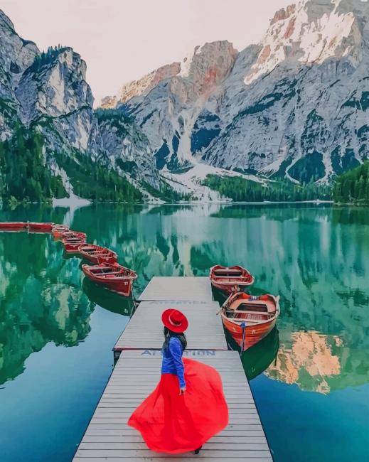 The Fanes Sennes Prags Nature Park Italy paint by numbers