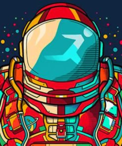 Colorful Astronaut paint by numbers