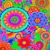 Colorful Mandala paint by numbers