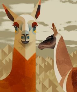 Cute Llamas paint by numbers