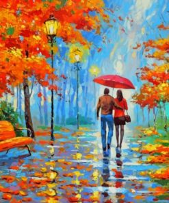 Lovers Under The Same Umbrella paint by numbers