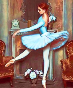 Vintage Ballerina Dancing paint by numbers