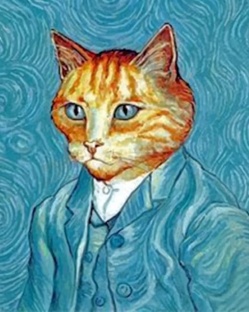 Van Gogh Cat paint by numbers