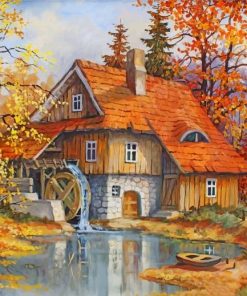 Peaceful Lake House paint by numbers