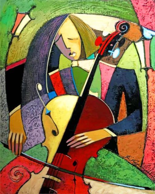 Cubism Violinist paint by numbers