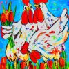 Chickens Art Paint by numbers