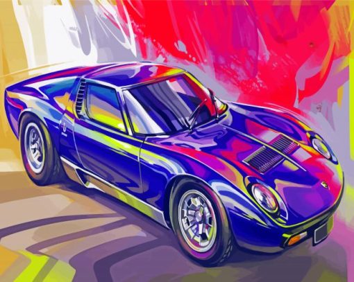 Lamborghini Car Artwork Paint by numbers