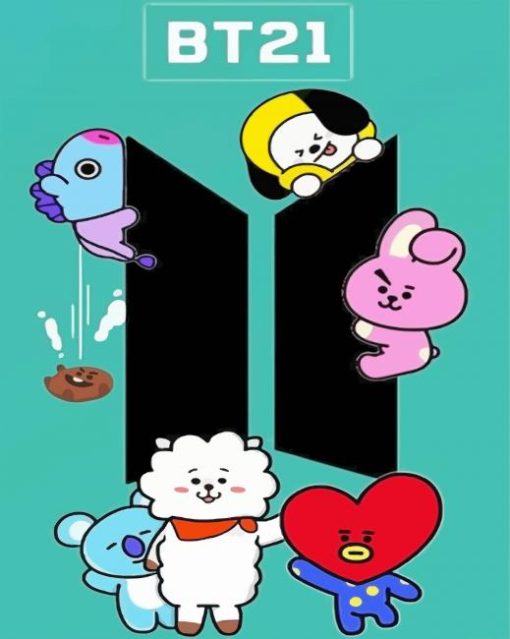 aesthetic-bt21-paint-by-number