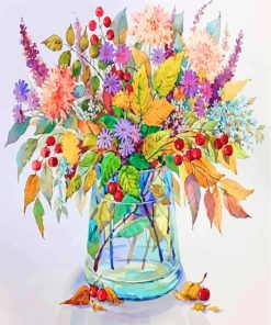 Flowering Plants Vase Paint by numbers