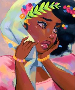 beautiful-black-lady-paint-by-numbers