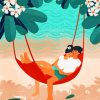 Anime Couple In Hammock Paint by numbers