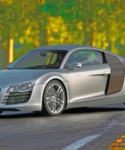 Grey-Audi-R8-paint-by-number