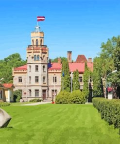 Sigulda-Castle-latvia-paint-by-numbers