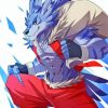 Weregarurumon Digimon Art Paint by numbers