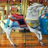 White Carousel Horse Paint by numbers