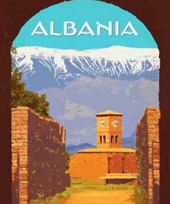 Albania Poster paint by numbers