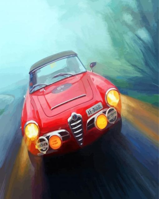 Alfa Romeos Car Art paint by numbers