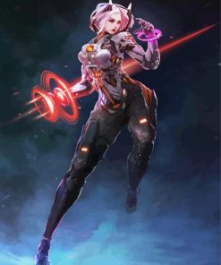 Anime Armor Girl paint by numbers