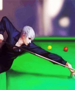 Anime Boy Billiards Player paint by numbers