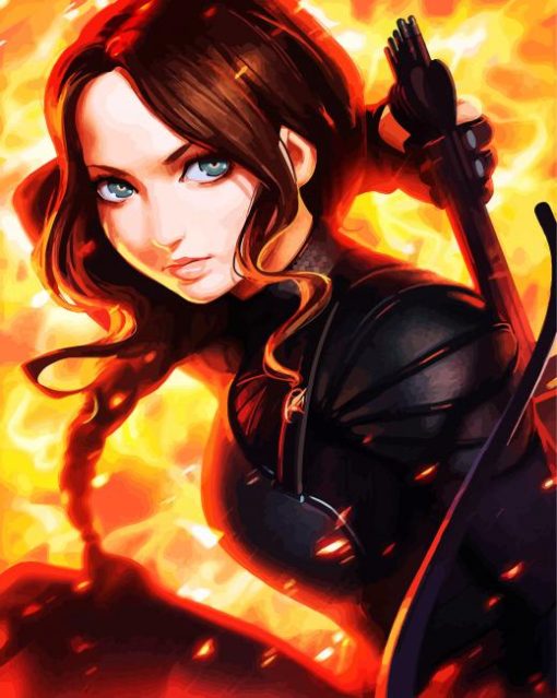 Anime Katniss Everdeen paint by numbers