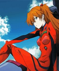 Asuka Anime Girl paint by numbers