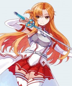 Asuna Yuuki Her Sword paint by numbers