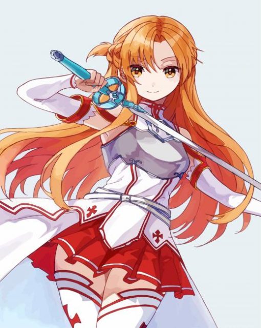 Asuna Yuuki Her Sword paint by numbers