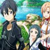 Asuna and Sao Kirito and Yui paint by numbers