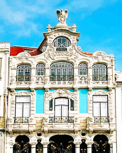 Aveiro Buildings paint by numbers