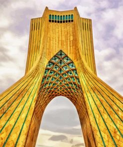 Azadi Tower Iran Tehran paint by numbers