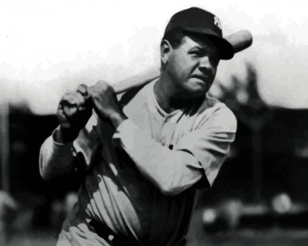 Babe Ruth Baseballer Paint By Number