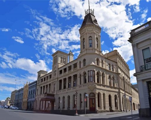 Ballarat Buildings Australia paint by numbers