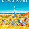 Barcelona Park Guell Gaudi Paint By Number