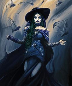 Bat Witch paint by numbers