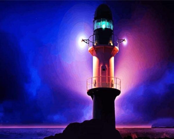 Beacon At Night Paint By Number