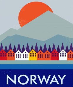 Bergen Norway Poster paint by numbers