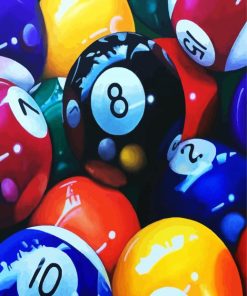 Billiard Game Balls paint by numbers