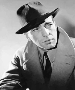 Black And White Humphrey Bogart Paint By Number