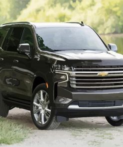 Black Chevrolet Tahoe paint by numbers