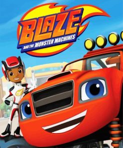 Blaze and The Monster Machines Movie paint by numbers