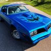 Blue Firebird Car paint by numbers