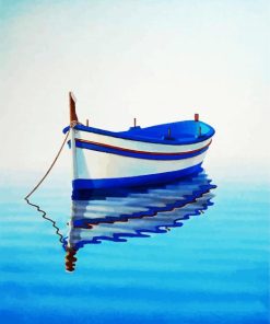 Blue Boat Paint By Number